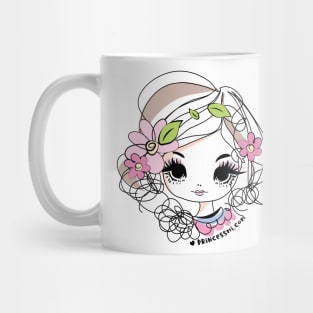 doodle girl art, cute and kawaii illustration Mug
